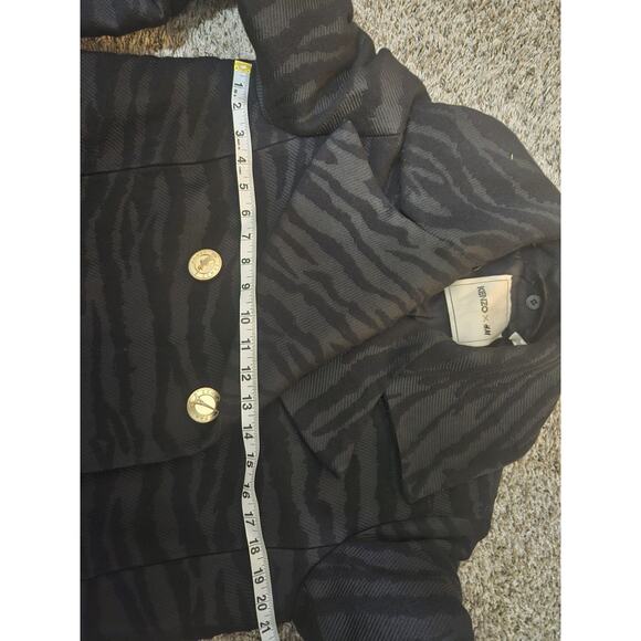 KENZO PARIS X HM Womens Elegant Wool Coat Tiger Pattern In Black Color US 6 EU36 - Picture 15 of 15
